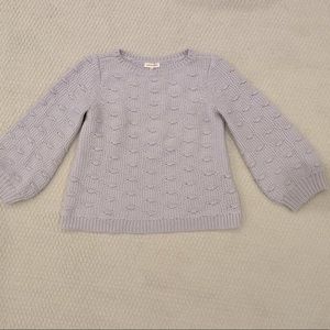 Rebecca Taylor Cable Knit Sweater Balloon Sleeves